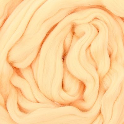 Шерсть для валяния 100% полутонкая шерсть 100гр (1082, шампанское)