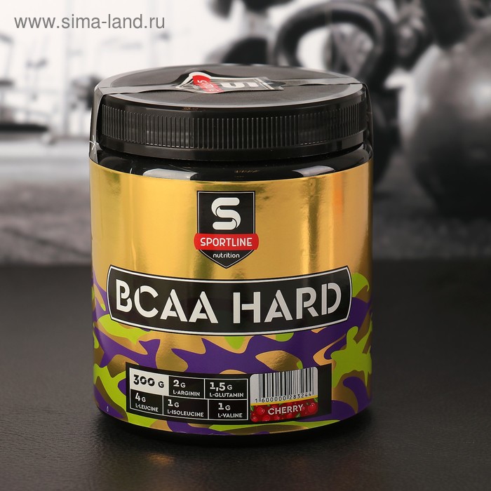 Аминокислоты SportLine BCAA HARD 4:1:1, вишня, 300 г - Фото 1