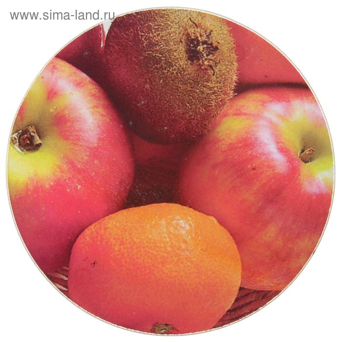 Доска разделочная стеклянная Доляна «Яблоки», d=20 см - Фото 1
