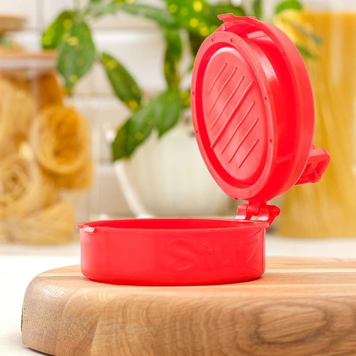 Форма для котлет Доляна Stufz, 13×12×5.5 см, цвет красный