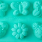 Форма для выпечки Доляна «Пыльца», силикон, 29×17 см, 15 ячеек (4,8×4 см), цвет МИКС - фото 4553509