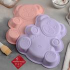 Форма силиконовая для выпечки Доляна «Мишка», 28×23,5×4 см, цвет МИКС - Фото 6