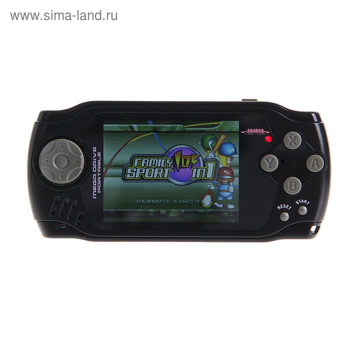 Игровая приставка Фиксики MegaDrive Portable Arcada, 105 встроенных игр,  черная - Фото 1