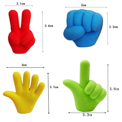 Ластик фигурный "Жесты", МИКС