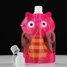 Фляжка для воды детская «Зверята», 280 мл, 22×12 см, цвет МИКС - Фото 4