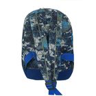 Рюкзак детский на молнии, 1 отдел, 1 наружный карман, синий/серый/голубой - Фото 3