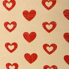 Бумага упаковочная крафт "Сердца красные", 0,7 х 10 м - Фото 2