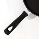 Сковорода чугунная, d=24 см, бакелитовая ручка, стеклянная крышка, цвет чёрный - Фото 4
