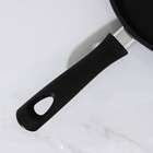 Сковорода чугунная, d=24 см, пластмассовая ручка, стеклянная крышка, цвет чёрный - Фото 4