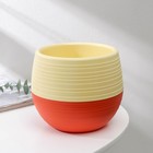 Горшок для цветов с поддоном «Япония», 1,2 л, цвет бежево-коралловый - Фото 2