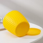 Горшок для цветов с поддоном «Ротанг», 1.2 л, d=13 см, h=12 см, пластиковый, жёлтый - Фото 3