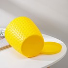 Горшок для цветов с поддоном «Ротанг», 2 л, d=15 см, h=14 см, пластиковый, жёлтый - Фото 3