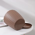 Горшок для цветов с поддоном «Ротанг», 3 л, d=17 см, h=17 см, коричневый - Фото 3