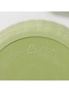 Горшок для цветов с поддоном «Ротанг», 1.2 л, d=13 см, h=12 см, пластиковый, оливковый  (артикул 1306725)  большой выбор товаров оптом и в розницу по низким ценам с доставкой