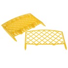 Ограждение декоративное, 36.5 × 220 см, 5 секций, пластик, жёлтое, «Решётка» - Фото 1