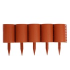 Ограждение декоративное, 24×100 см, 10 секций, пластик, терракотовое, «Брёвнышко» - Фото 7