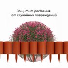 Ограждение декоративное, 24×100 см, 10 секций, пластик, терракотовое, «Брёвнышко» - Фото 5