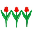 Ограждение декоративное, 30×225 см, 5 секций, пластик, красный цветок, «Тюльпан» - Фото 8