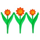 Ограждение декоративное, 32.5 × 225 см, 5 секций, пластик, оранжевый цветок, «Ромашка» - Фото 2