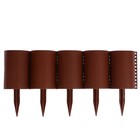 Ограждение декоративное, 24×100 см, 10 секций, пластик, коричневое, «Брёвнышко» - Фото 7