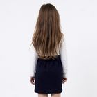 Платье для девочки "Лиса и петух", рост 122 см, цвет синий/бежевый - Фото 2