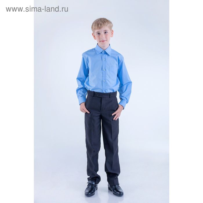 Сорочка для мальчика, рост 146-152 см (34), цвет светло-голубой 181Б - Фото 1