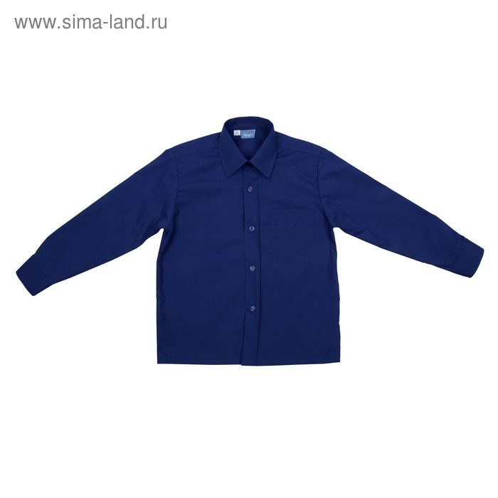 Сорочка для мальчика, рост 122-128 см (30), цвет темно-синий 181А - Фото 1