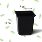 Маркетплейс Горшок для рассады, 500 мл 9*9*10 см, ( набор 6 шт) (c 4606276) чёрный 1314183