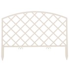 Ограждение декоративное, 36.5 × 220 см, 5 секций, пластик, белое, «Решётка» - Фото 2