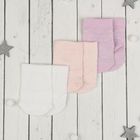 Набор носков детских (3 пары) "Лилии", р-р 8, 3-6 мес, цвет розовый/белый/сирень - Фото 2