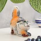 Сувенир  «Котик» , трехцветный, гжель, микс - фото 5903135