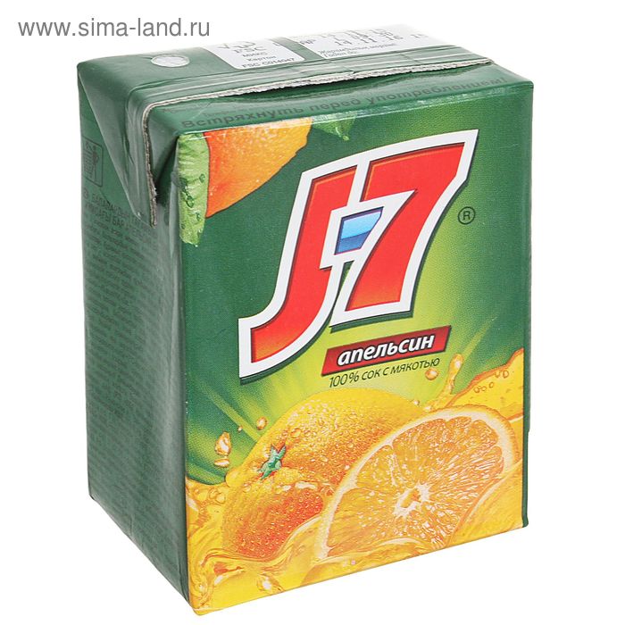Сок J7, апельсин, 0,2 л - Фото 1
