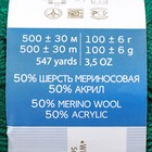 Пряжа "Кроссбред Бразилии" 50%меринос.шерсть, 50% акрил 500м/100гр (573-Т.изумруд) - фото 42700283