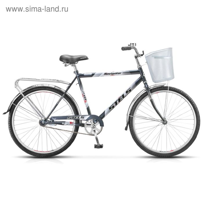 Велосипед 26" Stels Navigator-210 Gent, 2016, цвет серый/синий, размер 19"