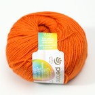 Пряжа для вязания спицами, крючком «Пехорский текстиль. Детский каприз», 50% мериносовая шерсть, 50% фибра, 225 м/50 г, (284 оранжевый) - Фото 2