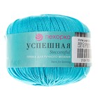 Пряжа "Успешная" 100%мерсеризованный хлопок 220м/50гр (223-Св.бирюза) - Фото 4