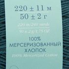 Пряжа "Успешная" 100%мерсеризованный хлопок 220м/50гр(14-Морская волна) - Фото 3