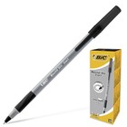 Ручка шариковая BIC Round Stic Exact, узел 0.7 мм, тонкое письмо, резиновый упор, чернила черные, одноразовая, серый корпус - Фото 2