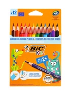 Карандаши цветные 12 цветов, детские, утолщённые, трёхгранные, BIC Kids Evolution Triangle, пластиковые, премиум, картонная упаковка 1314702 - фото 8807503