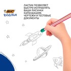 Карандаш чернографитный HB, BIC Evolution Stripes, c ластиком, корпус с полосками, микс - Фото 3