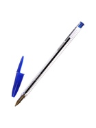 Ручка шариковая, чернила синие, 1.0 мм, среднее письмо, прозрачный корпус, BIC Cristal Original - Фото 3