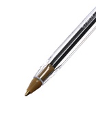 Ручка шариковая, чернила синие, 1.0 мм, среднее письмо, прозрачный корпус, BIC Cristal Original - Фото 4