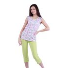 Пижама женская "Цветочные мотивы" (майка, бриджи) Р207355, рост 170-176 см, р-р 54 - Фото 1