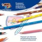 Карандаши цветные 12 цветов BIC Kids Evolution ECOlutions, детские, ударопрочные, пластиковые - Фото 5
