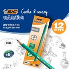 Карандаш чернографитный BIC. Evolution, НВ, c ластиком, шестигранный, пластиковый, зелёный корпус - Фото 1