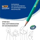 Карандаш чернографитный (простой) НВ, BIC Evolution, заточенный, пластиковый, c ластиком, шестигранный, зеленый корпус - Фото 7