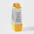 Тёрка с контейнером КВАРЦ «Комфорт», 4 грани, 450 мл, 11×8.5×27 см, металл, МИКС - Фото 3