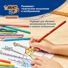 Карандаши цветные 12 цветов, детские, шестигранные, BIC Kids Tropicolors, пластиковые, ударопрочный грифель 3.2 мм, картонная упаковка - Фото 7