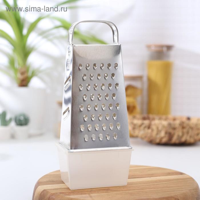 Тёрка «Комфорт», 4 грани, с контейнером 450 мл, 11×8,5×27 см, цвет МИКС - Фото 1