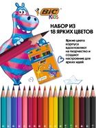 Цветные карандаши 18 цветов, детские, шестигранные, ударопрочные, BIC Kids Evolution - Фото 4